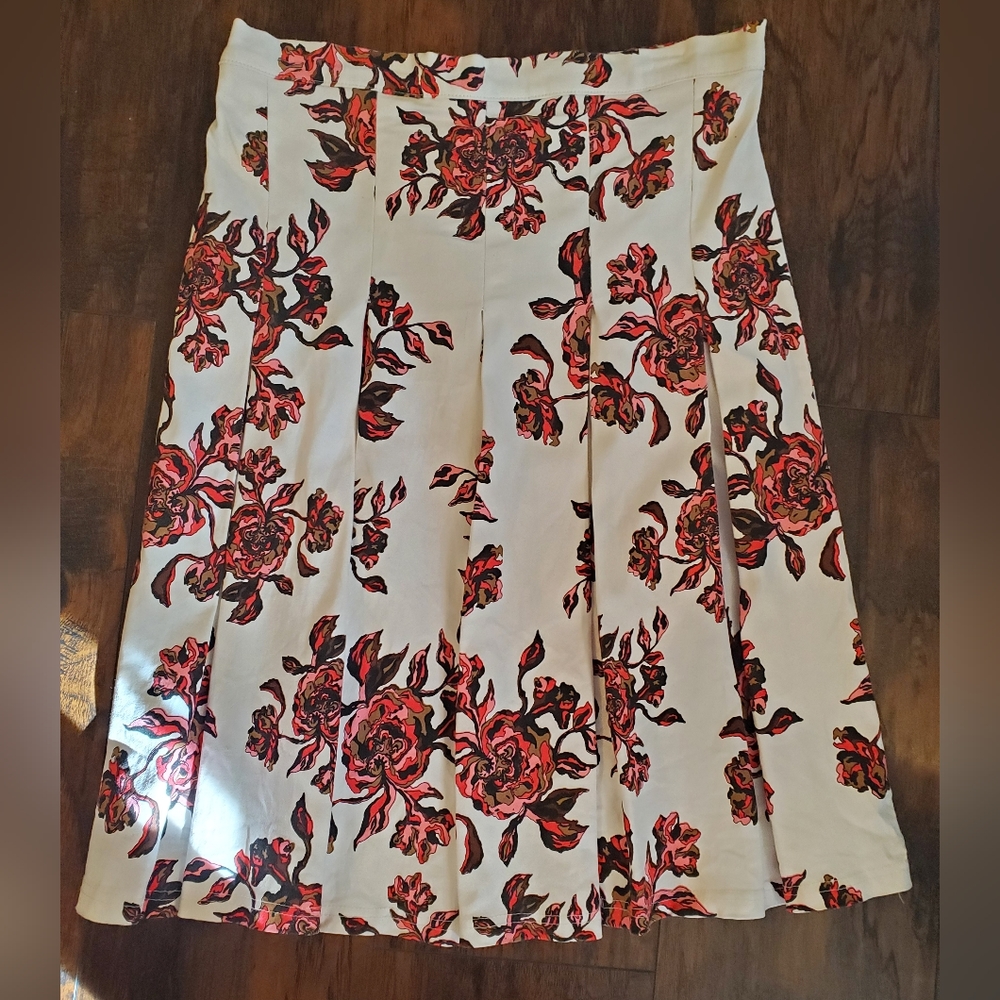 Compagnie Nouvelle Drop Waist Floral Pleated Skirt M